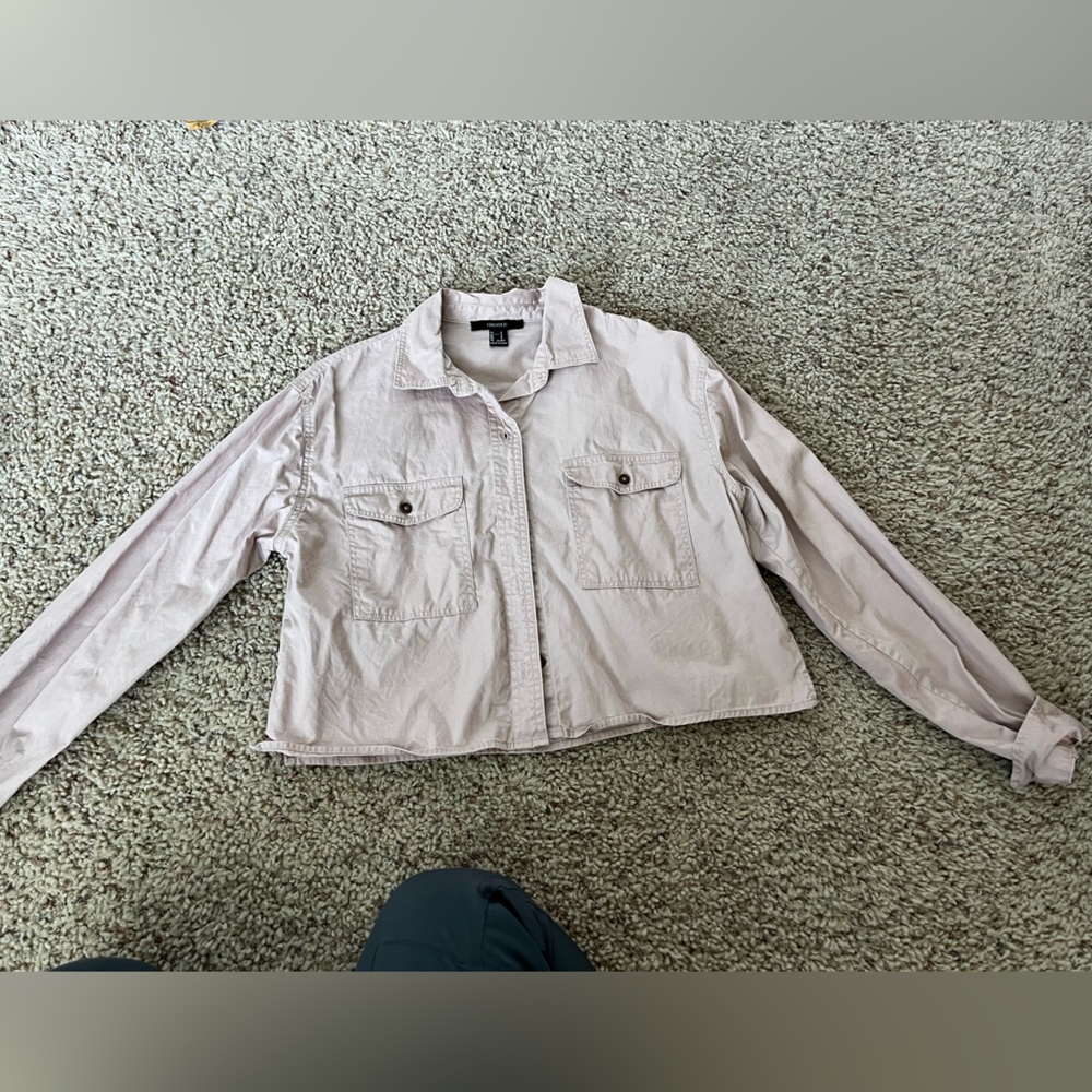Cropped Olive shirt/jacket
